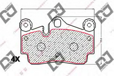 DJ PARTS bp1911 -  Комплект тормозных колодок, дисковый тормоз